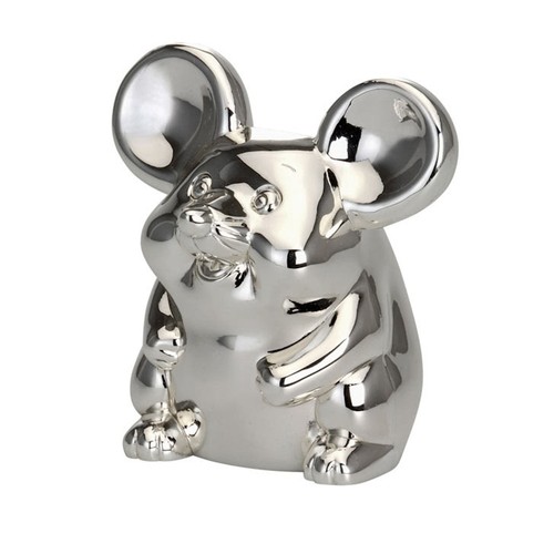 Spardose maus versilbert - spardose, baby