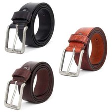 Echt Leder Gürtel Herren Damen 4cm Ledergürtel für Anzug, Jeans Schwarz Pedro