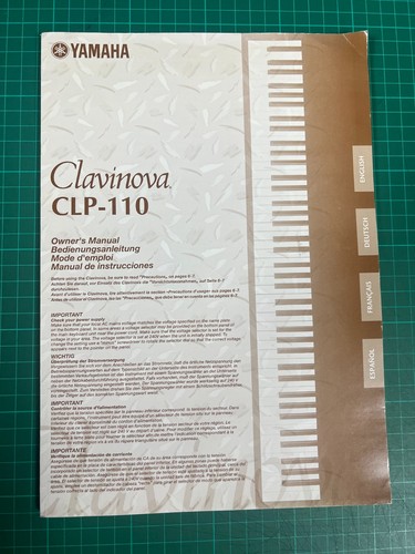 Yamaha clavinova clp110 - clavinova,