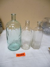 4359.    3 x alte Vorratsflasche Vintage Glas Flaschen  Deko Flasche