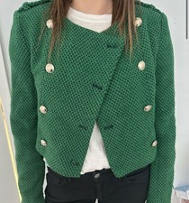 Damen Blazer Kurz Mantel Jacke