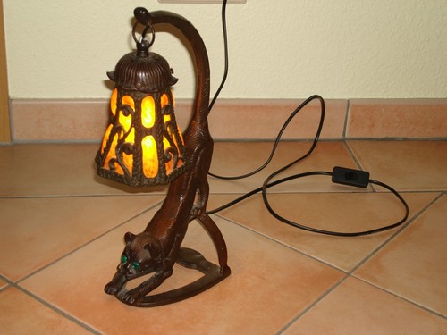Tischlampe katze skulptur - katze,