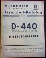 Mc Cormick Farmall D 440 Standard Ersatzteil Katalog