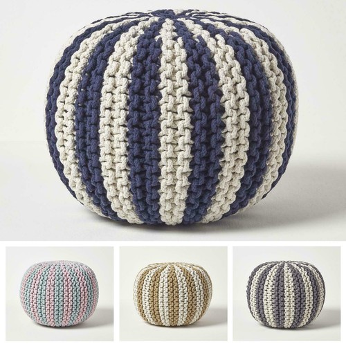 Baumwolle strick pouf - baumwolle,