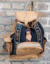 Echt Leder Rucksack Umhängetasche Vintage Backpack leather bag Tasche Beutel