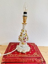 Vintage Capodimonte Tischlampe königliche Porzellanmanufaktur Neapel Italienisch