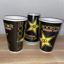 5x 0,3L Rockstar Energy Drink Pappe Becher Selten Rare Cup Alt Racing Motocross