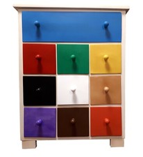 Kommode massiv Holz Fichte - um 1890 - Design Kommode - Pop Art - Unikat!