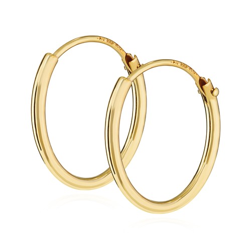 375er gelb gold creolen - gold,