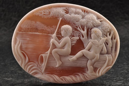 Muschelkamee allegorie der - muschelkamee,