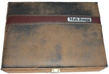 Weible Majong Mah Jongg Spiel Neuwertig in Lederbox