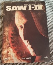 !!! Saw I-IV Steel Edition DVD Metall Box Set 4 Filme FSK Ab 18 - Lesen !!!