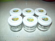 6 Mini Twist-off-Gläser à 28 g Glas Metalldeckel mit Aufkleber-Bienenkorb