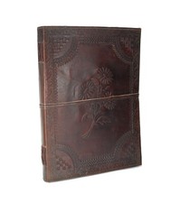 A-Minus-Ware Herbarium Blumen XXL Gäste Notiz Skizzen Lederbuch Vintage Indien