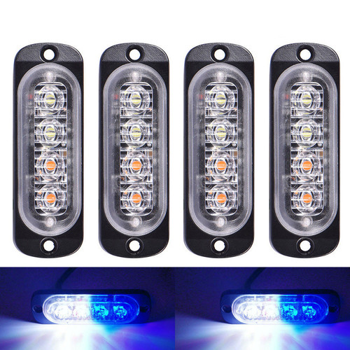 4stk 4led frontblitzer 12v - 4stk, 12v-24v