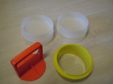 Tupperware Hamburger Patty Maker Presse mit 2 Behälter