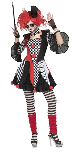 Horror clown harlekin kostüm - harlekin,