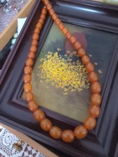 Bernstein Halskette Honigfarbe