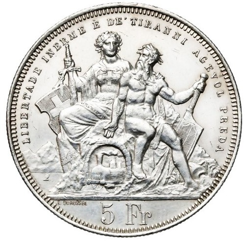Schweiz franken 1883 - schweiz, 5