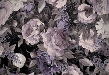 XXL Fototapete Wallprint Nostalgie Blumen pastel grau 368 cm x 254 cm Fotoprint