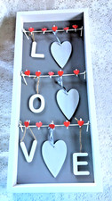 Memoboard shabby 57cm weiß - memoboard,