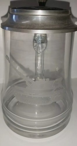 Bierkrug mit zinndeckel - bierkrug,