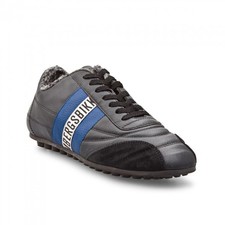 Bikkembergs 105963 Halbschuhe Slipper Sneaker Leder schwarz Teddyfell Futter NEU