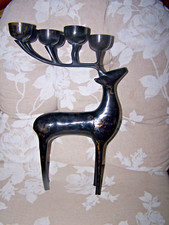 kerzenhalter metall,hirsch,32cm,für teelichte,weihnachten