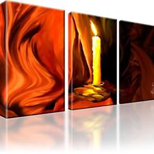 Kerze Abstrakt Bild auf Leinwand mit Keilrahmen Kunstdruck Deko