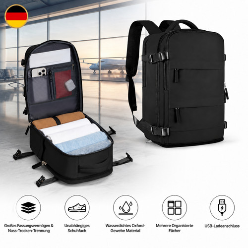 Rucksack 180 grad öffnung - rucksack, 180-grad