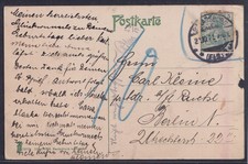 75817) STRASSBURG Elsass Ganzsachen-Ausschnitt auf Postkarte Nachporto