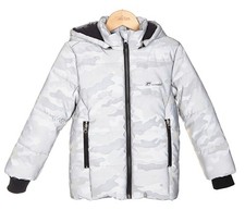 Outburst Mädchen Steppjacke Winterjacke reflektierend silber camouflage