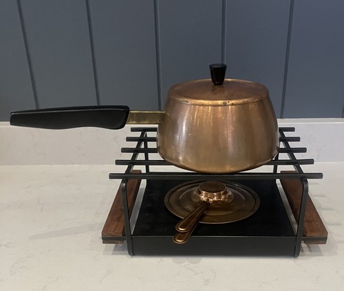 Vintage mcm kupfer fondue - vintage, set