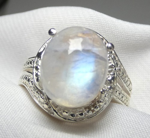 Mondstein ring 925 silber - 925, gr