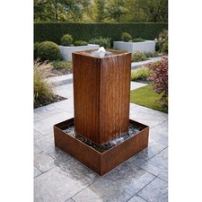 Gartenbrunnen Cortenstahl