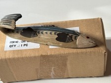 Vintage Fisch Hakenleiste  Maritim Deko Robin du Lac 18 cm blau grau 