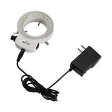 144 LED Mikroskop Ring Licht Illuminator Einstellbare Lampe Weiß US EU UK AU Ste
