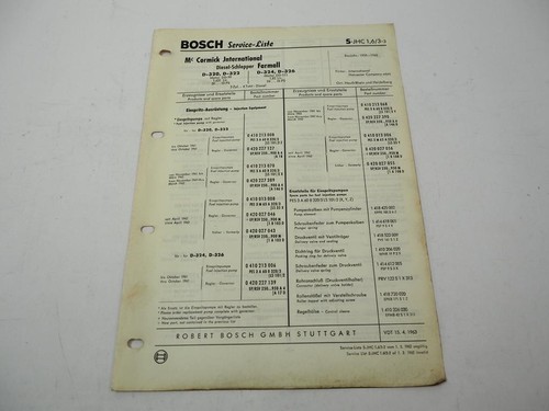 Bosch service liste für - bosch, mc