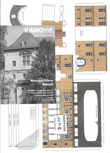 Modellbaubogen wasserschloss - modellbaubogen, "wasserschloss