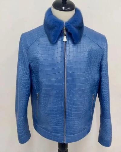 Herren kroko muster lederjacke - herren,