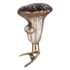 Christbaumkugel Figur "Winterlicher Waldpilz" Christbaumschmuck Glas Weihnachten