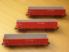 märklin 3 stück cargo hochbord wagen