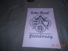 Lehrbrief Gesellenbrief Maschinenbauer Innung Flensburg Meldorf 1932