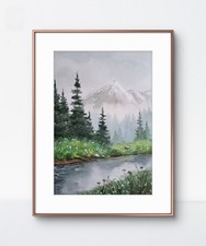 Aquarell Original Berg