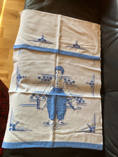 Antikes Überwurf Tuch für Handtuch Halter Holland Motiv  Überhandtuch alt
