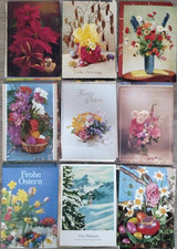 100 AK Lot Glückwunsch Blumen