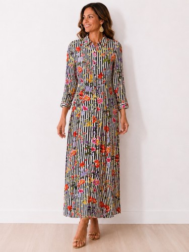 Maxikleid mit floralem print - mit,
