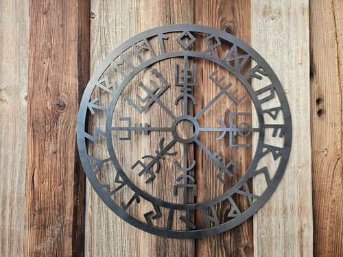 Blechschild wikinger kompass - blechschild,