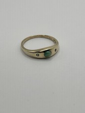 8k Gelbgold Ring mit Smaragd
