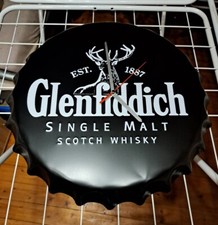 Kronkorken Uhr Glenfiddich ca.40cm 